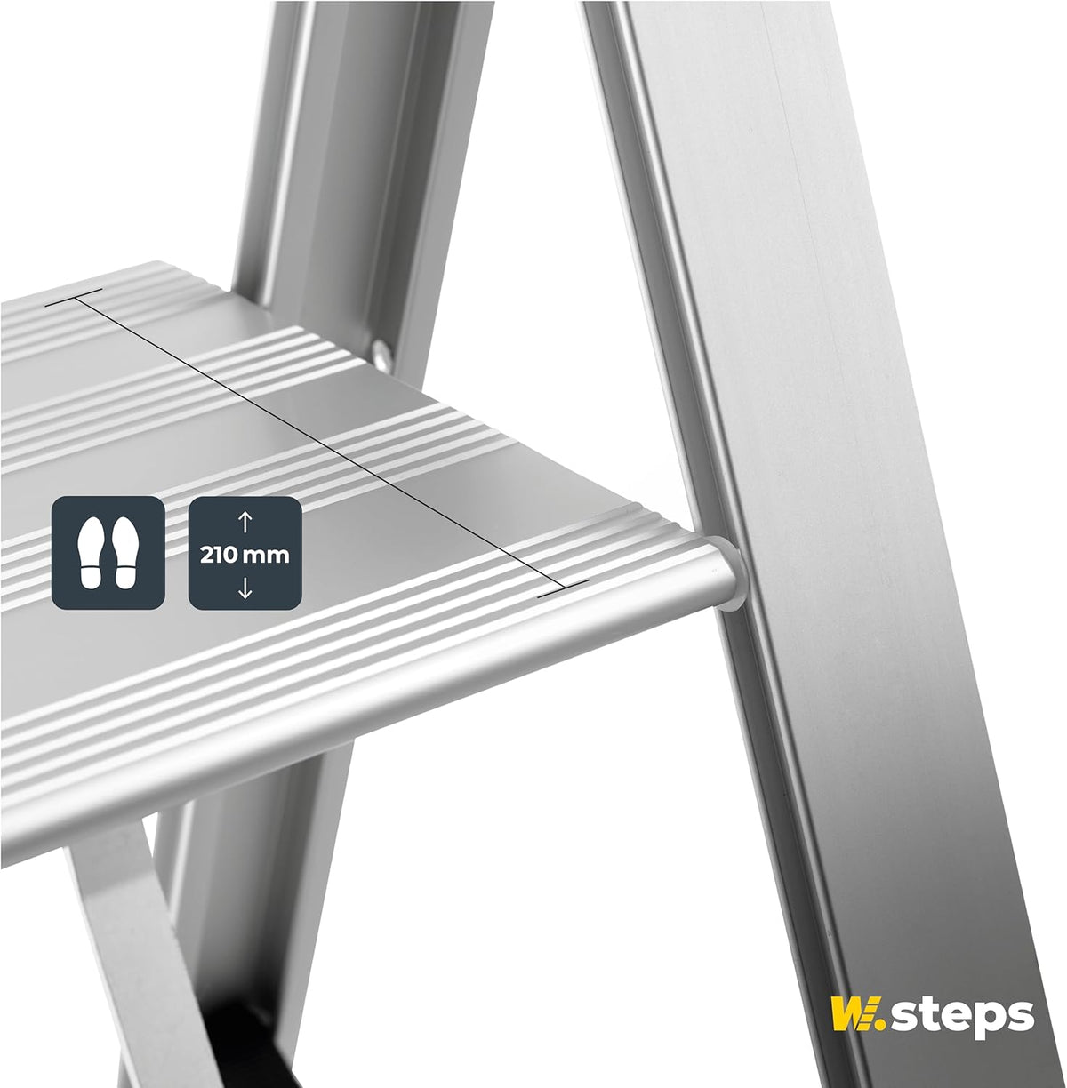 Hultafors 728142 Step Ladder Vikingstep MIDI, Zilver