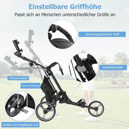 FANTASK Unisex - Golf Trolley voor volwassenen