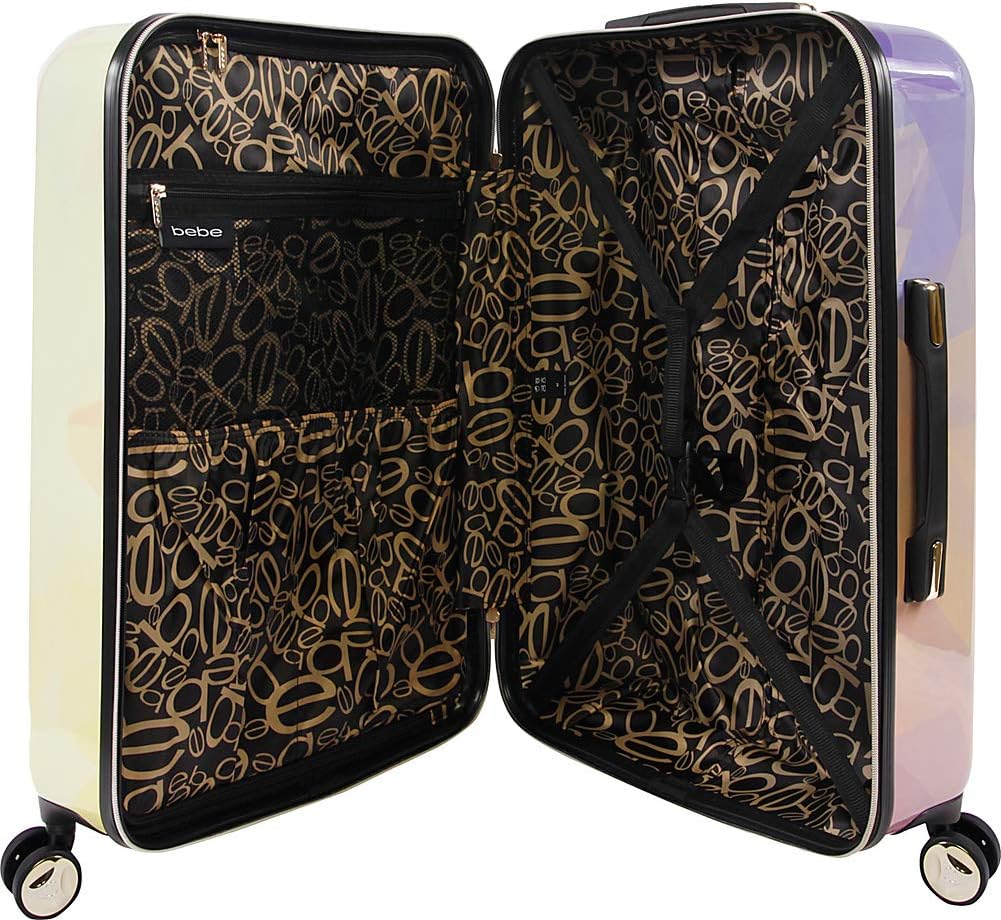 BEBE Women's Emma 3 Pc Spinner Suitcase Set, Gradient Poly, Telescoping Handles One Size