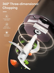 Hakmolen - Elektrische Hakmolen - Foodprocessor Multifunctionele - met 2 Snelheden - 2.5L RVS Kom - 4 RVS Messen - voor Vlees - Uien - Groenten - 350W - Zilver