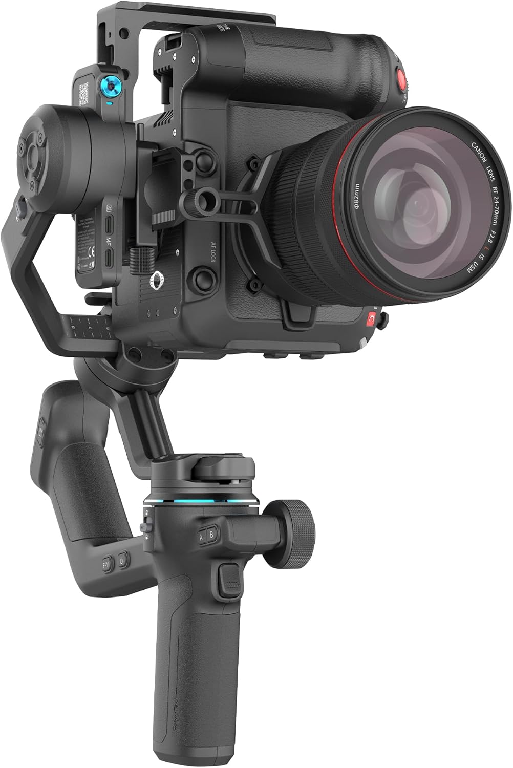 FeiyuTech [Officieel] SCORP-C 2 3-assige camera gimbal – AI Tracking 4.0, bedieningspaneel met knoppen, 3,5 kg draagvermogen, native verticale opname, Bluetooth-bediening, gimbal voor beginners