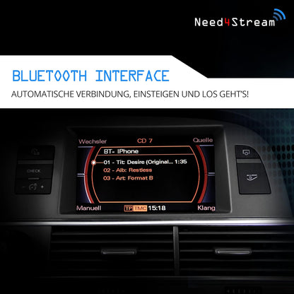 Bluetooth Audio-Interface – Bluetooth Adapter – Muziekadapter – Audio Adapter – Draadloze Muziekstreaming – Voor 2G Basic/High Infotainmentsysteem – Automatische Bluetooth-verbinding – Titel En Artiestweergave Op Display