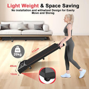 Loopband - Elektrische Loopband - Walking Pad - Inklapbaar - met Helling - Ruimtebesparend - 3.0 pk - Bluetooth-Audio - App - Afstandsbediening - LED-display - Instelbare Snelheid - 1-6 km/u - voor Thuis - Onder het Bureau