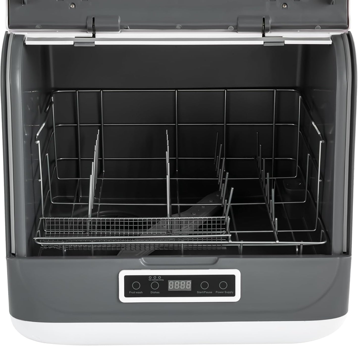 Tabletop Dishwasher, Multifunctional Dishwasher with 3 Washing Modes, Mini Dishwasher without Installation with 2 Drying Methods, Camping Dishwasher, Bottom Spray, Touch, White