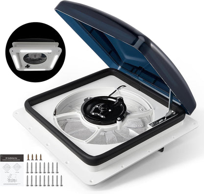 Ventilatieventilator voor camper met ledlicht, plafondventilator voor camper met regensensor