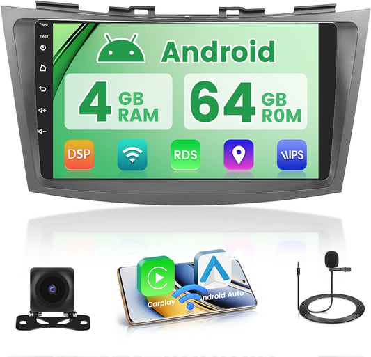 Autoradio – Auto Radio – Car Radio – Auto Audio – 2-DIN Android Radio – 9 Inch Touchscreen – Draadloze CarPlay & Android Auto - QUORE