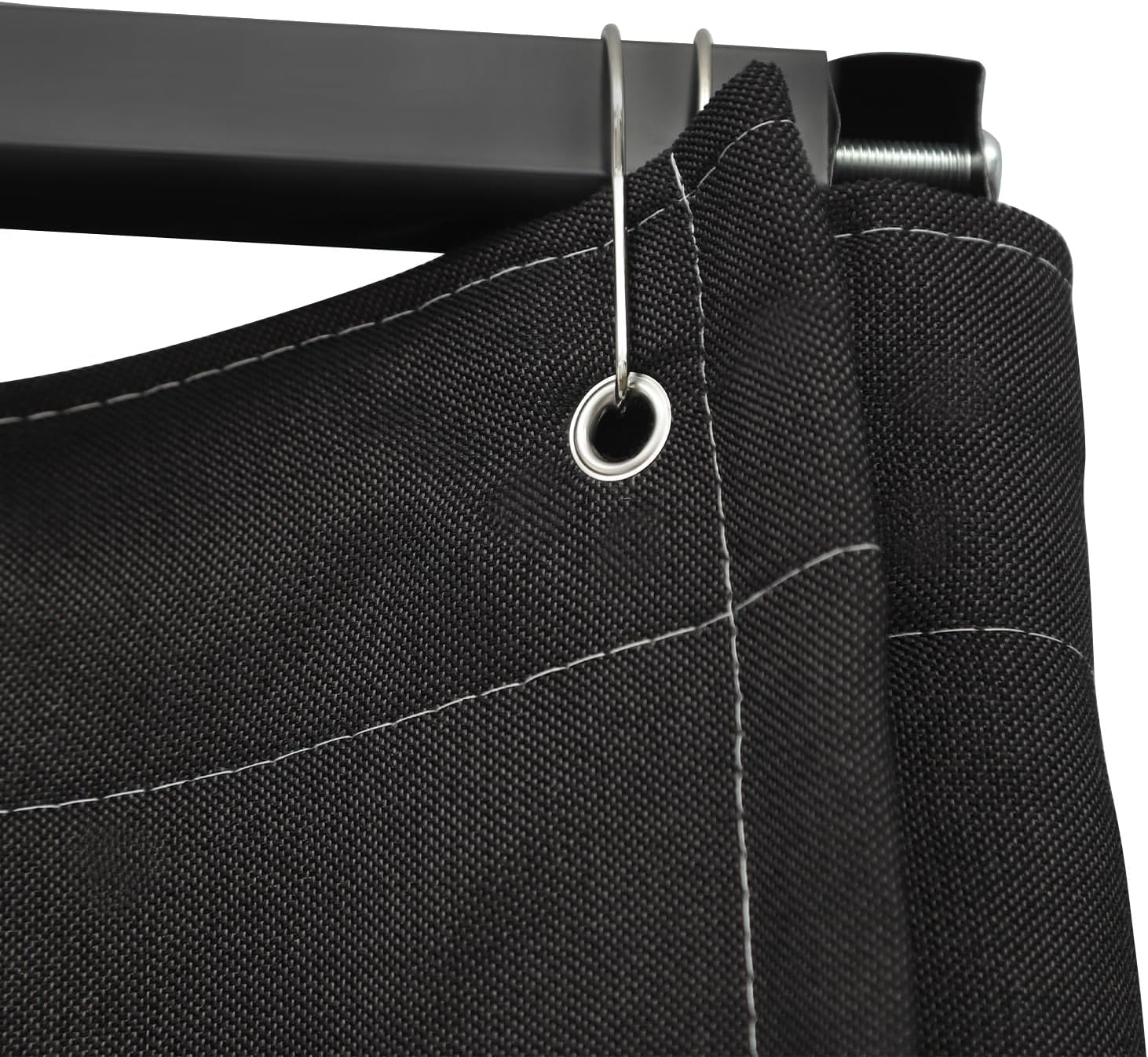 OUKANING Mobiele kleedcabine, vrijstaand, 100 x 100 x 200 cm, draagbare staande kleedruimte, inkijkbescherming voor kledingwinkelcentra, kantoor, tuin, outdoor, zwart - QUORE