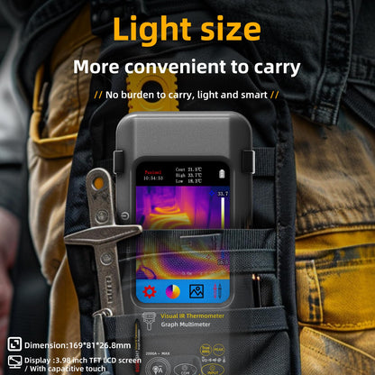 BSIDE SH7 Thermische multimeter 320 × 320 resolutie, 3,98 inch TFT touchscreen, 25 Hz, camera (-20-550 ℃), 15 TRMS beeldvormende pallets