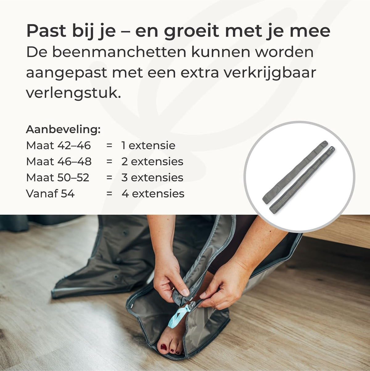 Venen Engel 4 Golfmassageapparaat met buik- & beenmanchetten, 4 luchtkamers, druk & tijd eenvoudig in te stellen