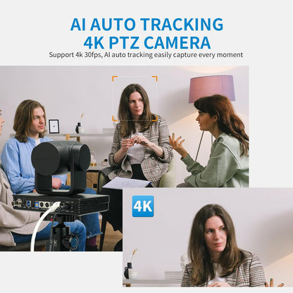 FEELWORLD UHD4K12X PTZ camera Simultaneous 3G-SDI/HDMI/USB/IP Live Streaming met 12X Optical Zoom 4K @30fps PoE Ondersteuning voor Church Live Streaming Conference (in het Engels)
