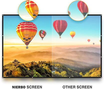 Nierbo Beamerscherm 250 inch, beeldverhouding 16:9, transporteerbaar scherm, geschikt voor projectie in 4K of 3D, thuisbioscoop, afmetingen 553 x 311 cm