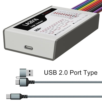 InnoMaker USB Logic Analyzer LA2016 16 Kanalen 200MHz 1G Geheugen met Engelse PC Software Draagbaar Hogesnelheid Ondersteuning I2C SPI CAN UART voor Windows MacOS Linux