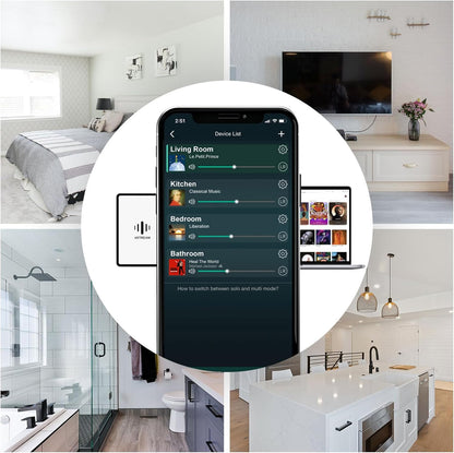 Arylic Up2stream S50 Pro+, Ontvanger Audio WiFi en Bluetooth, Voorversterker aptX HD met ESS Sabre Dac AKM ADC Multiroom/multizone, Draadloze stereo-installatie met AirPlay, Spotify, Internet Radio