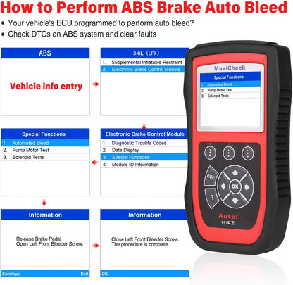 Autel MaxiCheck Pro OBD2 Scanner Voor ABS Rembloeding, Oliereset, SRS, SAS, EPB, BMS, DPF Voor Specifieke voertuigen, NIET Universeel