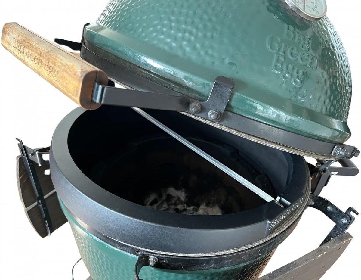 draaispit van aluminium voor Kamado BBQ Large, compatibel met Monolith Classic 2.0, Big Green Egg Large, Kamado Joe Large - grillspit, rotisserie, garen, keramische grill