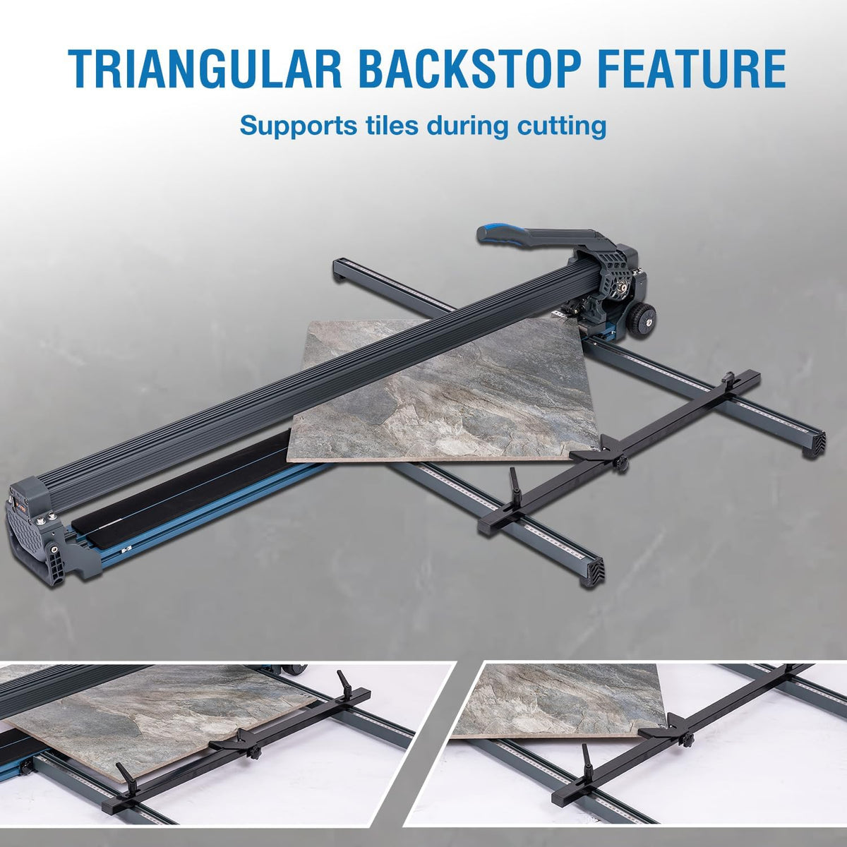 KATSU Tools Professionele handmatige tegelsnijder 48 inch 1200 mm - aluminiumlegering -lasergids - rubberen wielen - gemakkelijk verplaatsen - precisie snijden grote muur vloer porseleinen tegel