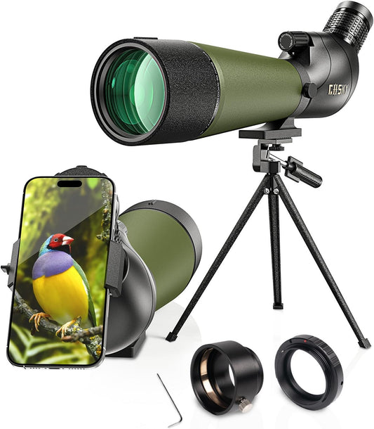 Gosky Bijgewerkt Nieuwste Spotting Scope - BAK4 Hoekige Scope voor Doel Schieten Jacht Vogels Kijken Wildlife Scenery (Camere adapter compatibel)