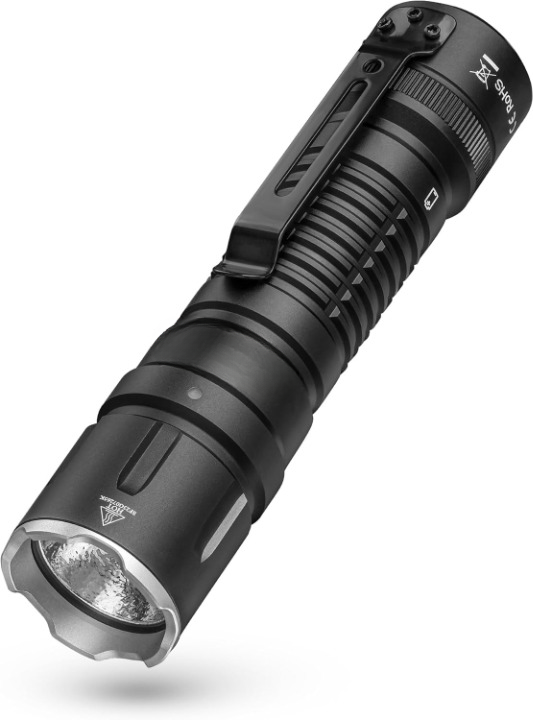 Zaklamp - Tactische Zaklamp - EDC Zaklamp - Superheldere - Oplaadbare - Draagbare - met USB-C-staart - E-Schakelaar - voor Zoeken - Wandelen - Noodsituatie - 5200Lm - 5000 mAh - ‎IPX7 - Zwart