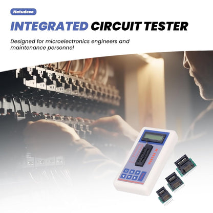 TSH‑06F Geïntegreerde Circuittester, IC-transistormeter Met 5V 3,3V AUTO-modi Gebruiksvriendelijke Transistormeter Voor Micro-elektronica-ingenieurs(Met klemmen)