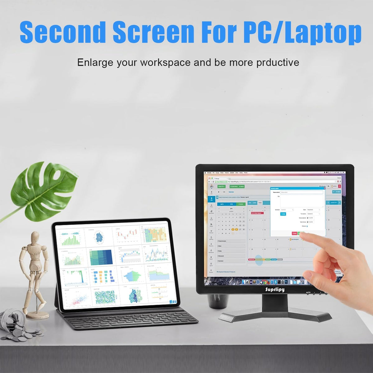 15 inch touchscreenmonitor – Touchscreen Monitor – Touchscreen Scherm – LCD-Monitor – TFT-Monitor – 1024 x 768 Resolutie – 10-Punts Capacitief Multitouch