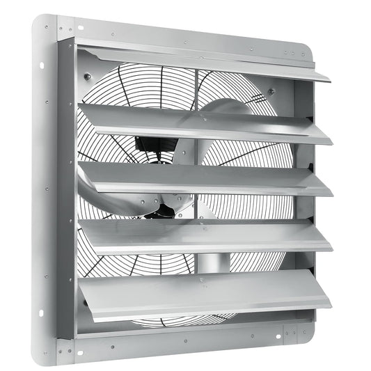 Afvoerventilator – Wandventilator – Wandafvoerventilator – Lamellenventilator – Zolderventilator – 610 mm – 2892 CFM / 4800 m³/h – Robuuste Metalen Constructie