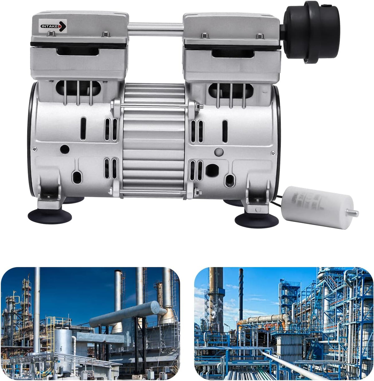 Vacuümpomp – Olievrije Pomp – Industriële Vacuüm Pomp – Laboratorium Pomp – Automatisering Pomp – Krachtige Koperen Motor – Stil & Duurzaam Aluminium