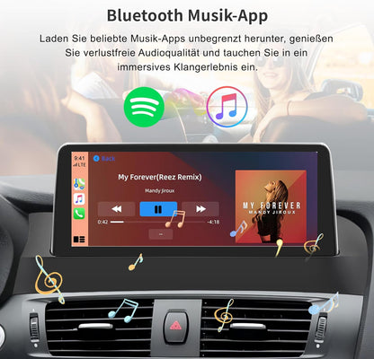 10.25 inch Android 14 Car Radio for BMW X3/X4 F25/F26 (NBT System 2014-2016) | 8-core 4+64GB | Wireless CarPlay, Android Auto, MirrorLink | HD Touch Screen, OEM Retained, Steering Wheel Control - QUORE