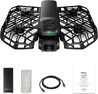 HOVERAir X1 PRO 4K Action Flying Camera, Vouwenbare drone met camera met 42 km/u volgssnelheid, 10+ volledige automatische vluchtmodi, Vlieg overal met OmniTerrain, SmoothCapture 2.0 (Standaard)