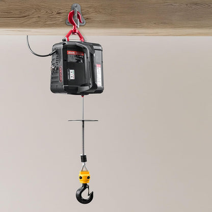 VEVOR Elektrische kabellier, 2-in-1, 500 kg, 1500 W kabel, 7,6 m hefhoogte, 5 m/min hefsnelheid, met handmatige en bekabelde afstandsbediening, voor fabriek, magazijn en garage