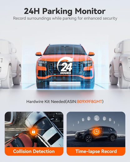Dashcam Spiegel – Auto Camera – Rearview Camera – 4K Dashcam – Rijhulpsystemen – 12 Inch Touchscreen – Geavanceerde ADAS Veiligheidssystemen - QUORE