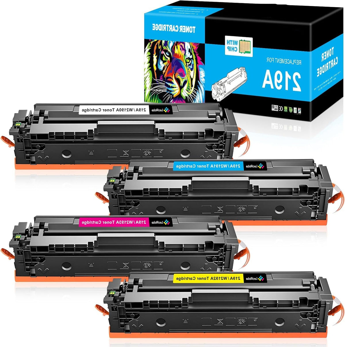 Tonercartridges Set – Toner Cartridges – Inktcartridges – Printerinkt – Vervangende Toners – Hoge Paginaopbrengst Tot 1300 Pagina’s – Met Printerchip Voor Eenvoudige Installatie
