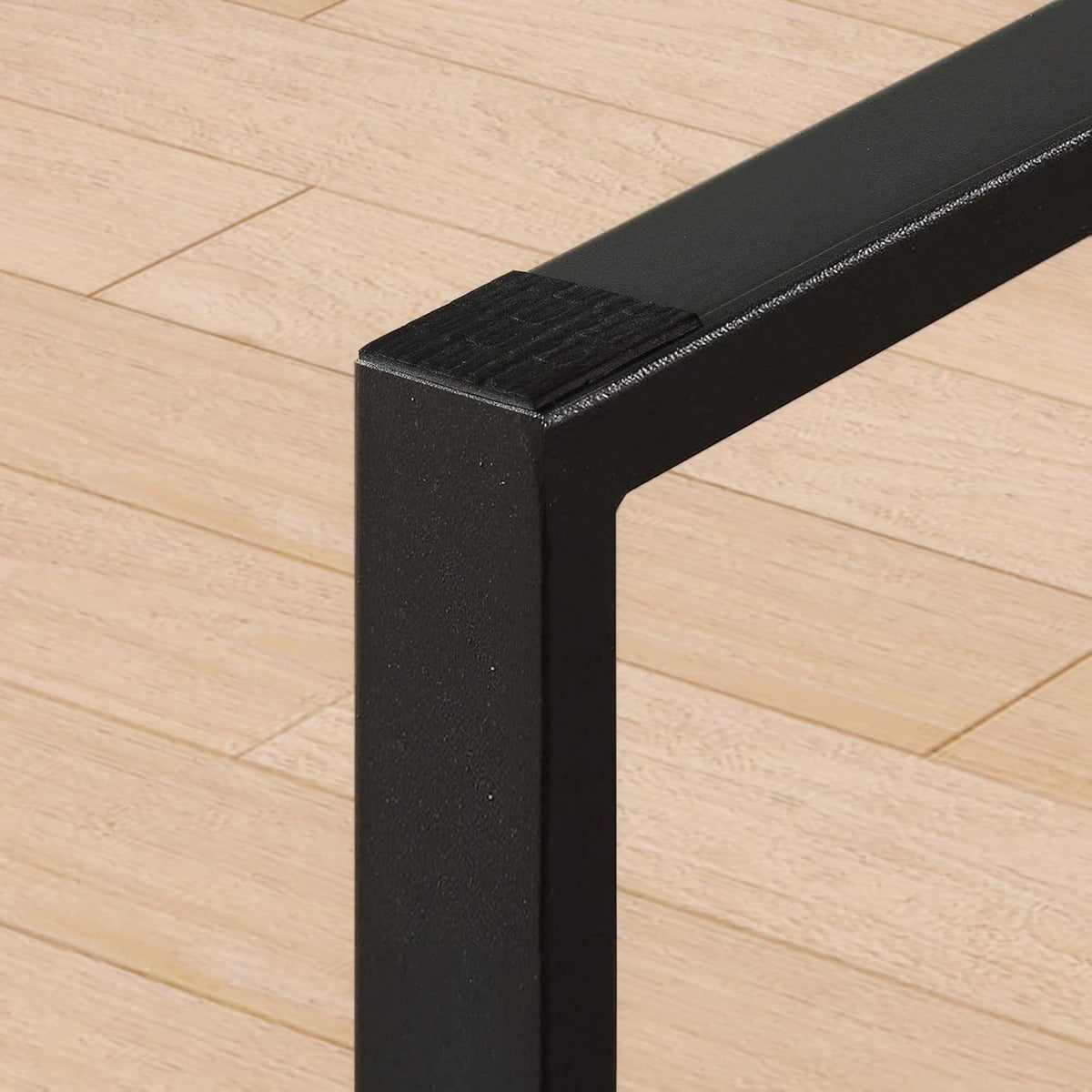 Zwarte salontafel van hout met metalen frame, stabiel en modern, salontafel voor koffie en laptop, 100 l x 55 D x 45,5 cm, vintage stijl