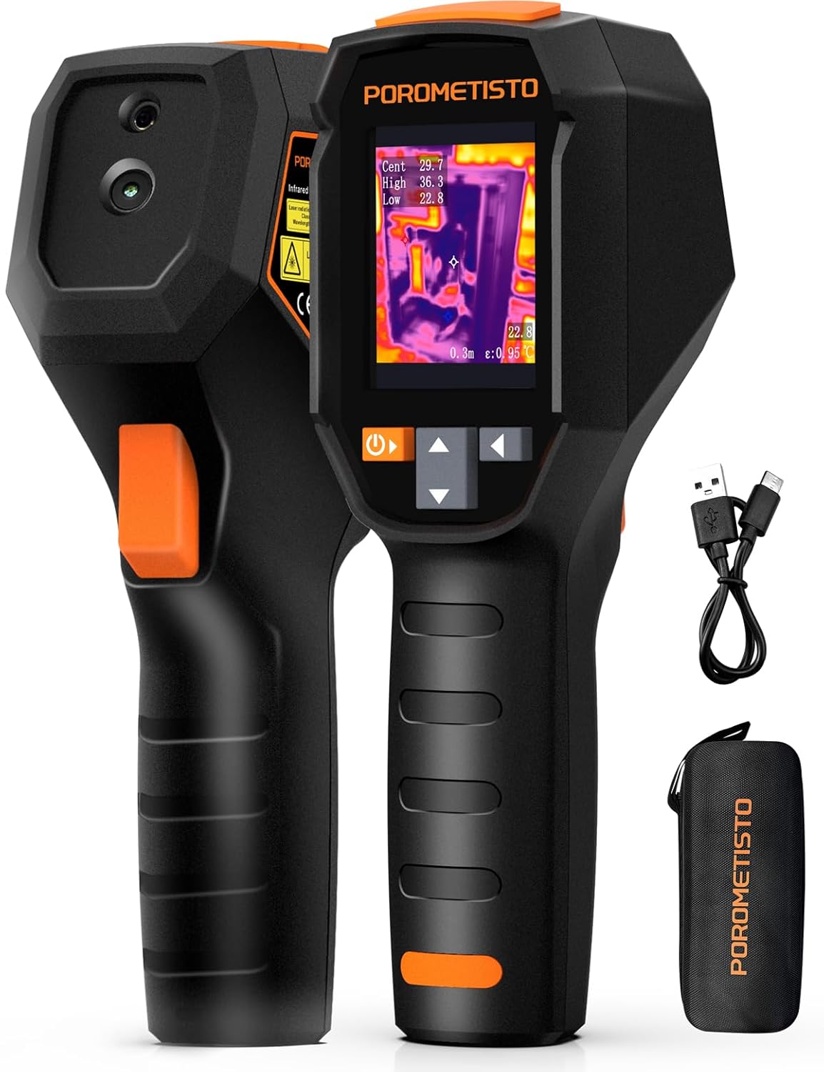 3 IN 1 Thermal Camera -20-550°C/-4~1022°F, 25 Hz Thermische Camera 15 kleurenpaletten, 240 x 240 resolutie Handheld Warmtebeeldcamera, Infrared Camera, Infrarood Camera