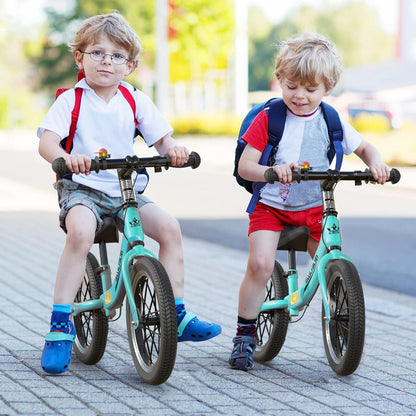 16 Inch Loopfiets Voor Kinderen Van 5-8 Jaar, Loopfiets Met Remmen, Verstelbaar Zadel, Lichtgewicht Koolstofstalen Frame Met Beugel, Stabiel En Duurzaam,Groen