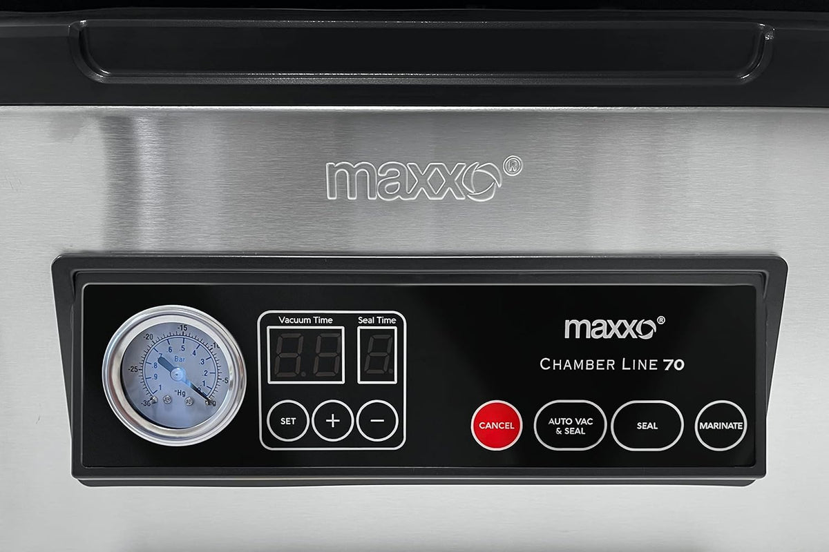 Maxxo VM ChamberLine 70 vacuümmachine, 7 l, professionele vacuümverpakker voor vloeistoffen 72 liter/min + 30 stuks vacuümzakken inbegrepen