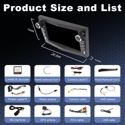 Autoradio Opel – Auto Stereo – Inbouw Radio – Multimedia Speler – Navigatiesysteem – Draadloze CarPlay & Android Auto – HD Achteruitrijcamera & Canbus Adapter