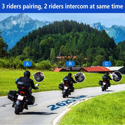 FreedConn TCOM-VB 2 x Bluetooth headset voor motorfiets, intercom, geluidsreductie, communicatiesysteem voor motorfietsen, GPS, FM-radio, handsfree, reikwijdte 800 m, 2-3 rijders pairing
