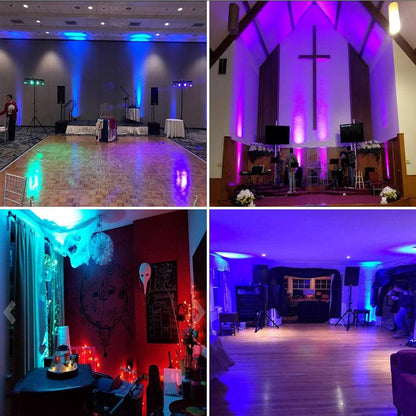 LED Par Light – LED Spot – Podiumverlichting – DJ Verlichting – Feestverlichting – RGB Kleuren – 7 Lichtstanden – Afstandsbediening