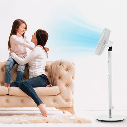 Stille Staande Ventilator – Ventilator Met Afstandsbediening – Vloerventilator – Slaapkamer Ventilator – Woonkamer Ventilator – 9 Snelheden – 19 W Laag Stroomverbruik