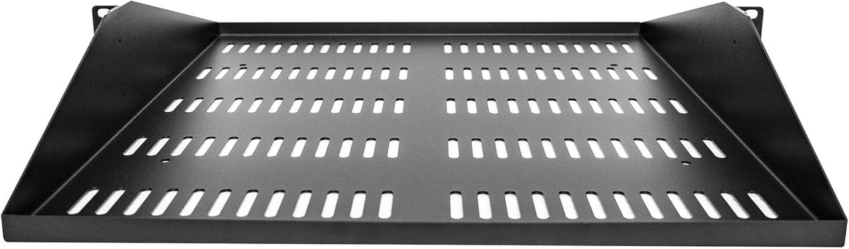StarTech.com 2U Rack Shelf - Universele Geventileerde 19 inch Server Rack Plank/Lade voor AV/Data/Netwerk Apparatuur – Cantilever – Max. 91kg - Diepte 50 cm (20”)(SHELF-2U-20-CENTER-V)