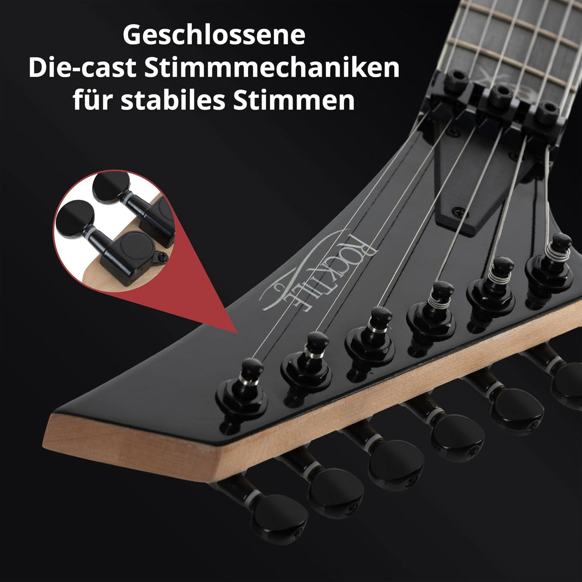 Rocktile Pro JK150-BSK E-Gitaar Skull