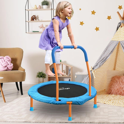 ATIVAFIT 36" Rebounder Trampoline voor peuters kinderen met schuimhandvat en Oxford gewatteerde hoes indoor mini trampoline voor 1-6 jaar oud