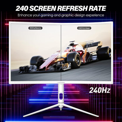 LC-POWER LC-M27-QHD-240-C-K 27 Inch Monitor Gaming 240Hz