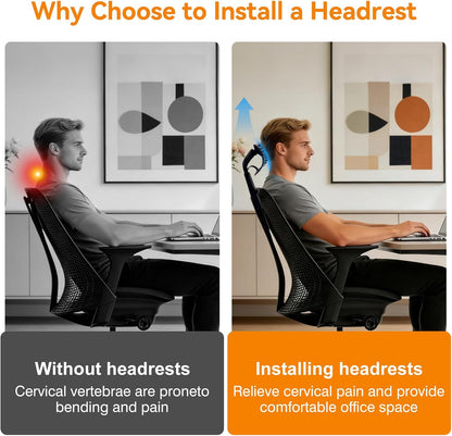 Stoelhoofdsteun voor Herman Miller Sayl bureaustoel, compatibel met Sayl stoel, ergonomische bureaustoelaccessoires