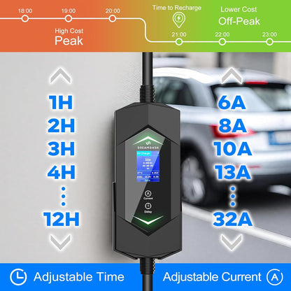 <font dir="auto" style="vertical-align: inherit;"><font dir="auto" style="vertical-align: inherit;">        Mobile Wallbox charging station 22KW [3-phase] red CEE 32A to type 2 7M charging cable, adjustable 6-32A, 1-12 hours, IP65, -30 °C to 50 °C, IEC 62