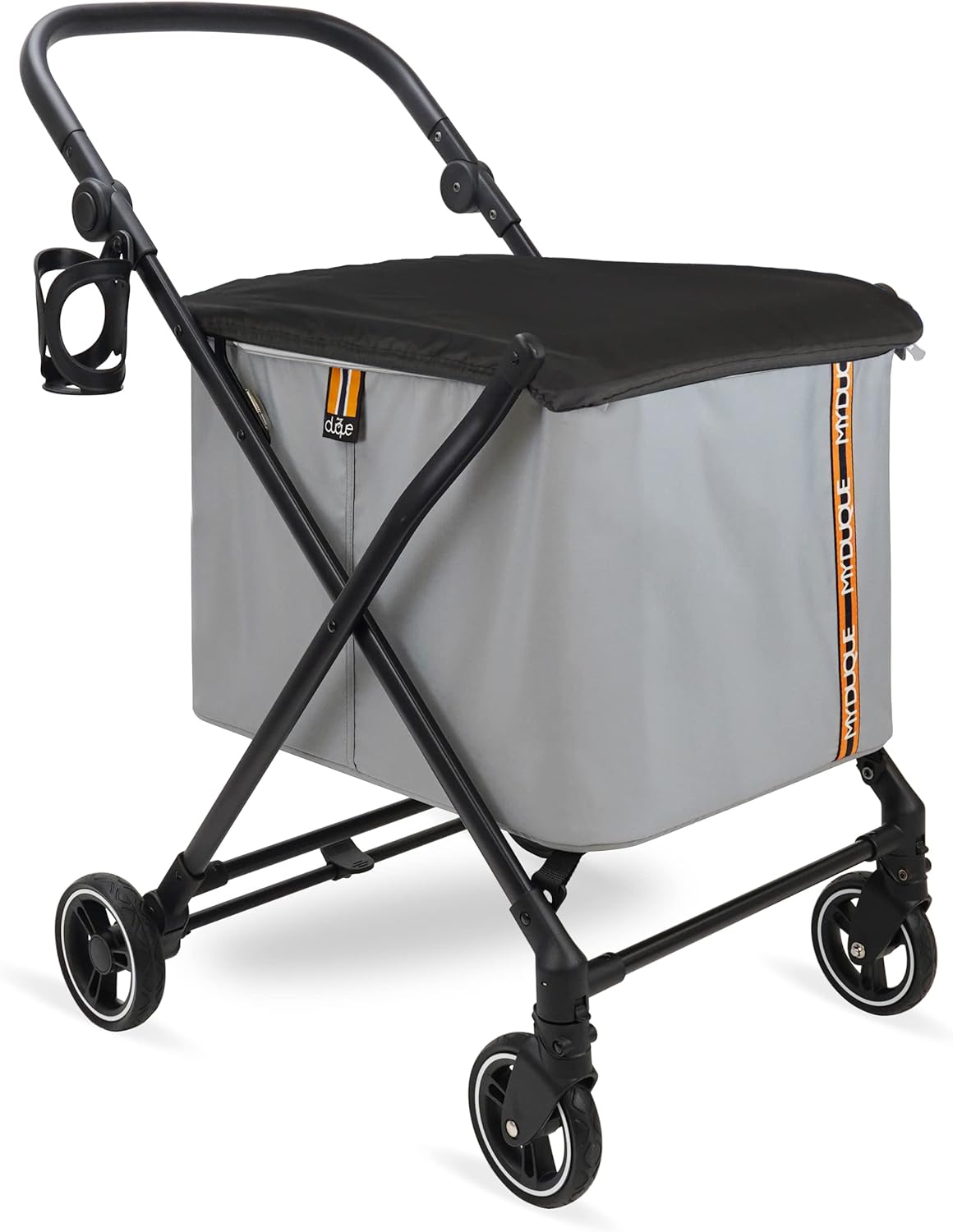 Boodschappentrolley Grijs – Winkelwagen – Winkelwagentje – Boodschappenwagen – Boodschappenkar – Tot 25 Kg Draagvermogen – 4 Draaibare Wielen