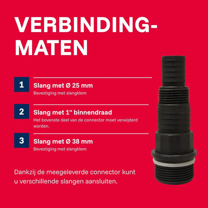 T.I.P. SaltOne 1600 I-PX DUO Dompelpomp voor zout water, debiet tot 16.000 l/u, max. opvoerhoogte/max. druk 10 m/1,0 bar, vloeistoffen tot 50°C, voor sop, ca. 4 min. tot 90 °C mogelijk