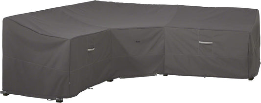 Classic Accessories Ravenna Garden V-vormige hoes voor sectionele bank, donker taupe/mushroom/espresso (254 cm, V-vormig)