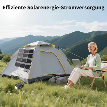 Draagbaar zonnepaneel, 120 W, 19 V, opvouwbare zonne-oplader met 7-in-1 zonnestekker, IP65 waterdicht, campingzonnepaneel voor draagbare krachtcentrale, smartphone, pc, camping, wandelen