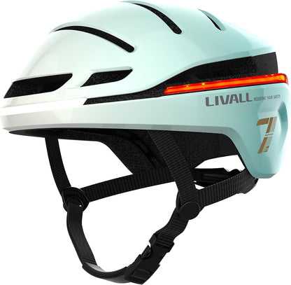 LIVALL EVO21 Smart Cycle Helm met Smart Lighting, 360 graden zichtbaarheid, valdetectie en SOS Alert, Mint, L (58-62cm)
